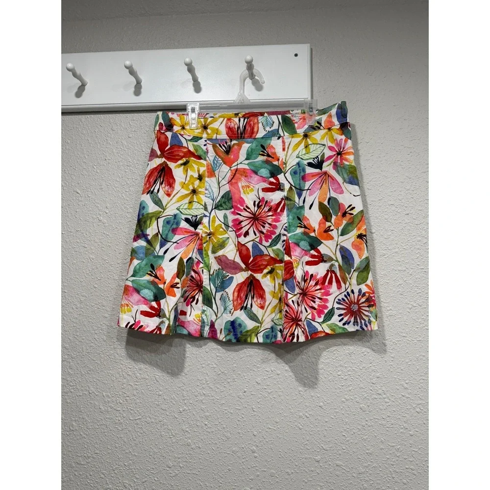 NWOT RipSkirt Hawaii Wildflower Watercolor Wrap Skirt Length 2 XL Beach Vacation